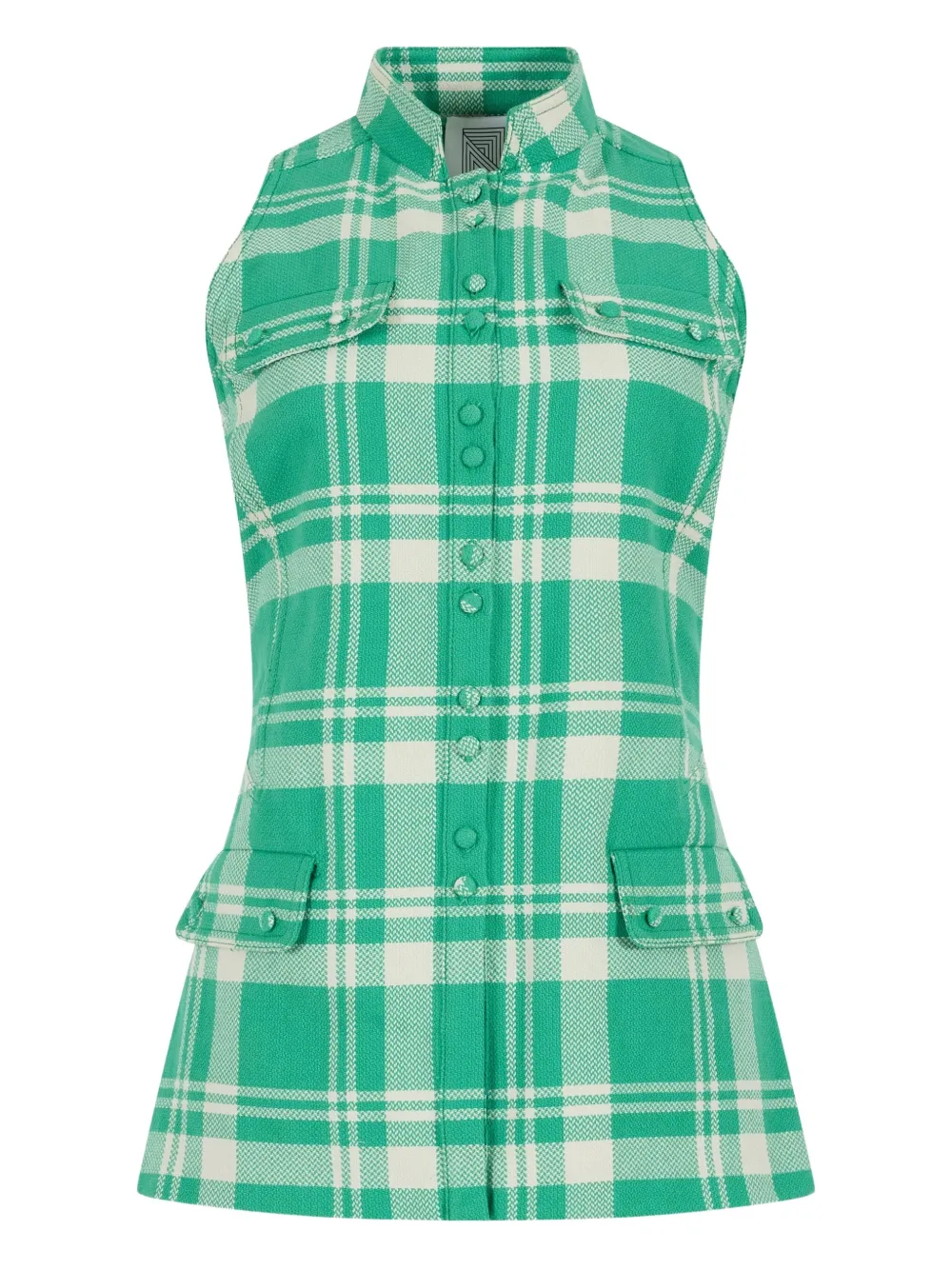 Клетчатый топ без рукавов Rosie Assoulin, зеленый
Клетчатый топ без рукавов Rosie Assoulin, зеленый