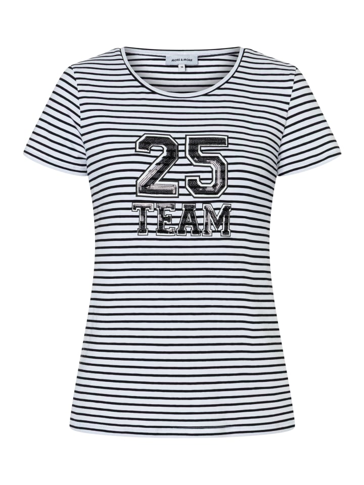 Полосатая рубашка из трикотажного джерси в полоску, черно-белая More & More
Полосатая рубашка из трикотажного джерси в полоску, черно-белая More & More