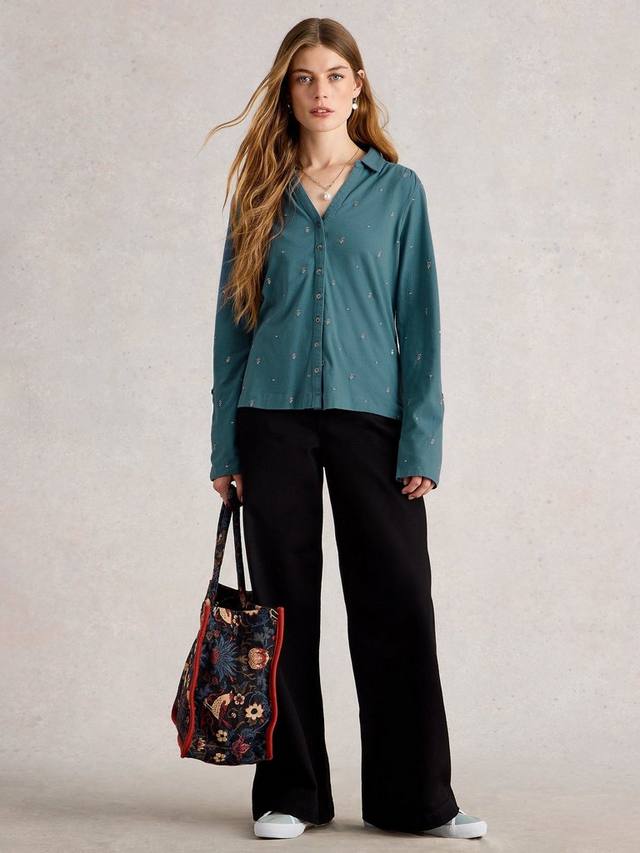 Вышитая футболка Annie из джерси White Stuff, Mid Blue
Вышитая футболка Annie из джерси White Stuff, Mid Blue