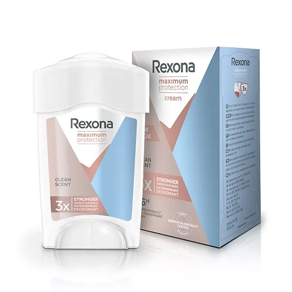 Крем-дезодорант Maximum Protection Clean Scent Rexona, 45 ml
Крем-дезодорант Maximum Protection Clean Scent Rexona, 45 ml