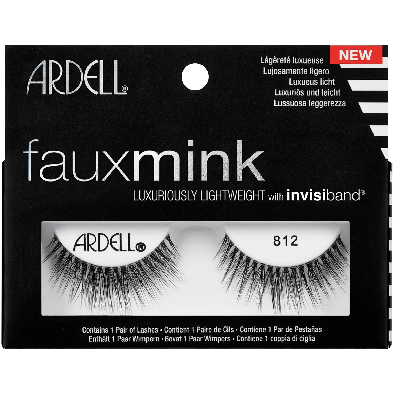 Ardell Faux Mink 812 накладные ресницы на полоске, 1 упаковка
Ardell Faux Mink 812 накладные ресницы на полоске, 1 упаковка