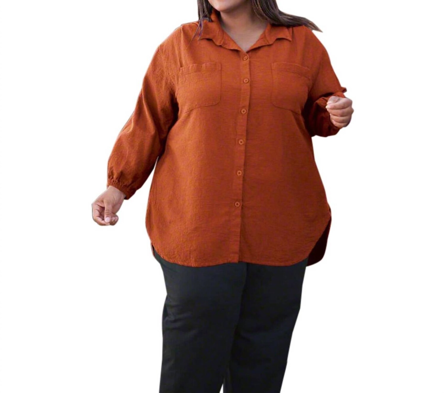 Рубашка на пуговицах с длинным рукавом - Plus In Autumn Glaze On The Plus Side
Рубашка на пуговицах с длинным рукавом - Plus In Autumn Glaze On The Plus Side