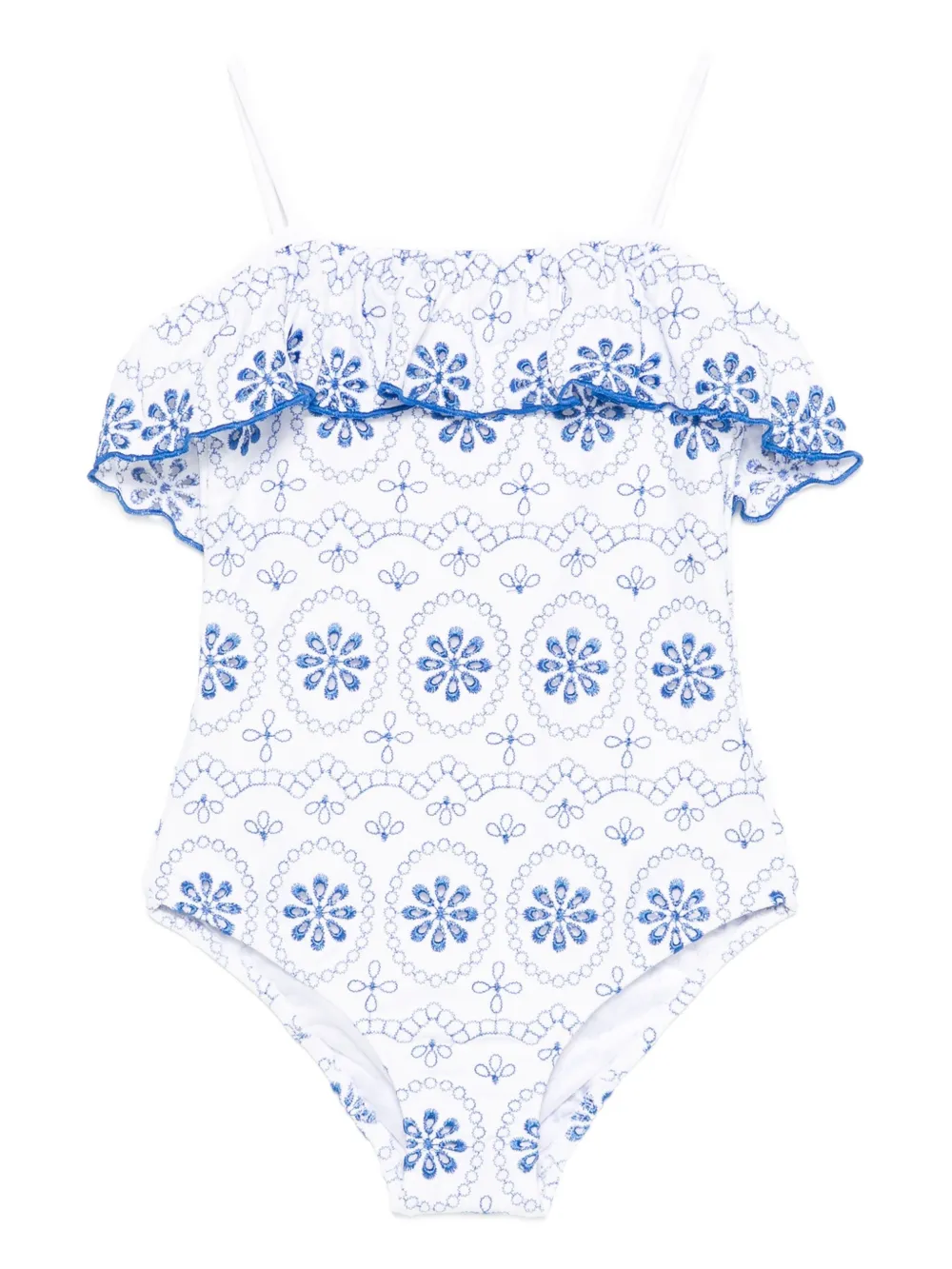 Купальник с оборками и вышивкой MC2 Saint Barth Kids, белый
Купальник с оборками и вышивкой MC2 Saint Barth Kids, белый