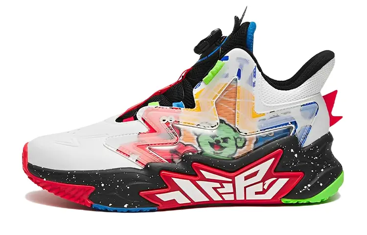 Детские баскетбольные кроссовки GS Mid-top белые/черные/зеленые Anta Kids 
Детские баскетбольные кроссовки GS Mid-top белые/черные/зеленые Anta Kids