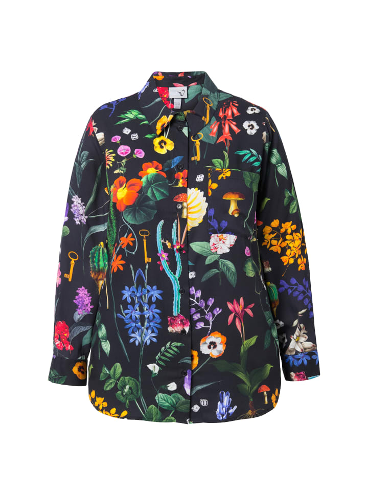 Блузка-рубашка летнего зеленого цвета Ulla Popken
Блузка-рубашка летнего зеленого цвета Ulla Popken