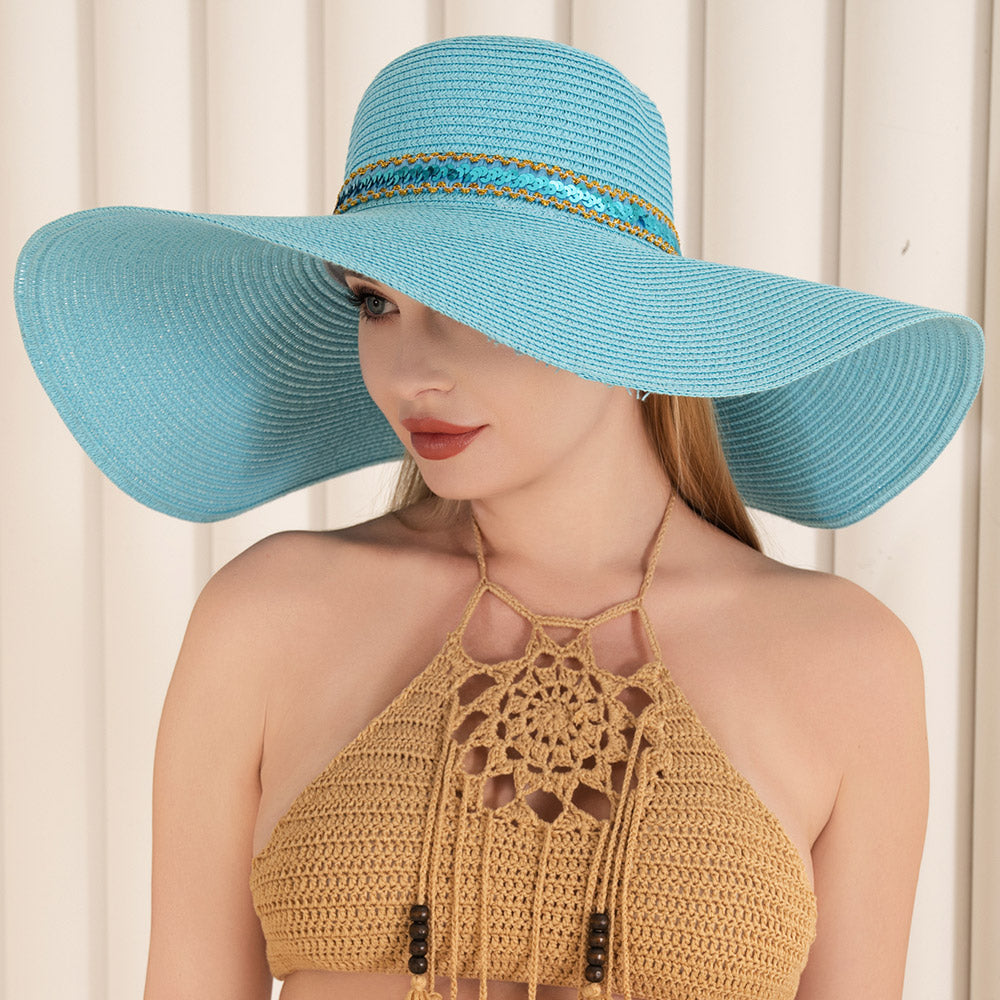 Соломенная шляпа от солнца с заостренным концом и пайетками FASHNZFAB, aqua
Соломенная шляпа от солнца с заостренным концом и пайетками FASHNZFAB, aqua