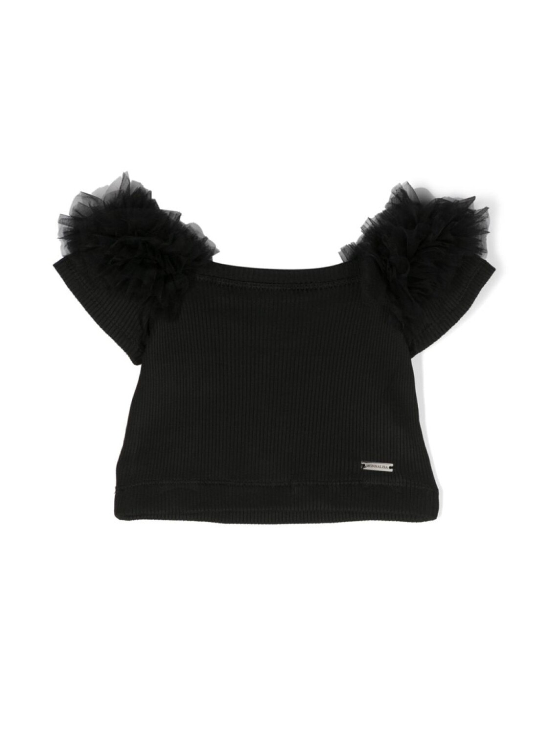 Monnalisa футболка со вставками из тюля, черный
Monnalisa футболка со вставками из тюля, черный