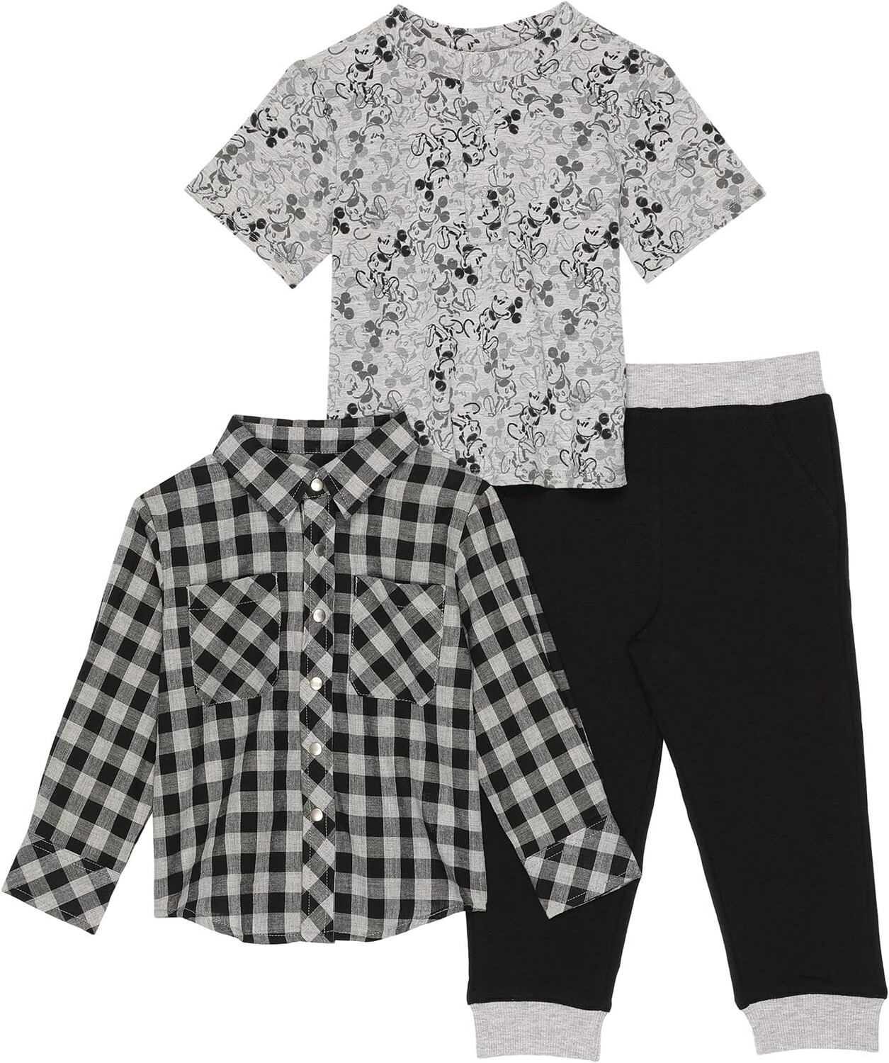 Детский набор Pippa & Julie Plaid Top, Short Sleeve Tee & Pants Three-Piece Set, цвет Black/Grey
Детский набор Pippa & Julie Plaid Top, Short Sleeve Tee & Pants Three-Piece Set, цвет Black/Grey