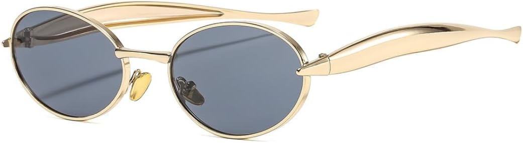 Овальные солнцезащитные очки в маленькой оправе для женщин и мужчин, винтажные, роскошные, в стиле панк, с металлическим покрытием, защита от УФ-излучения UV400 TOIPASTN, Gold Black
Овальные солнцезащитные очки в маленькой оправе для женщин и мужчин, винтажные, роскошные, в стиле панк, с металлическим покрытием, защита от УФ-излучения UV400 TOIPASTN, Gold Black