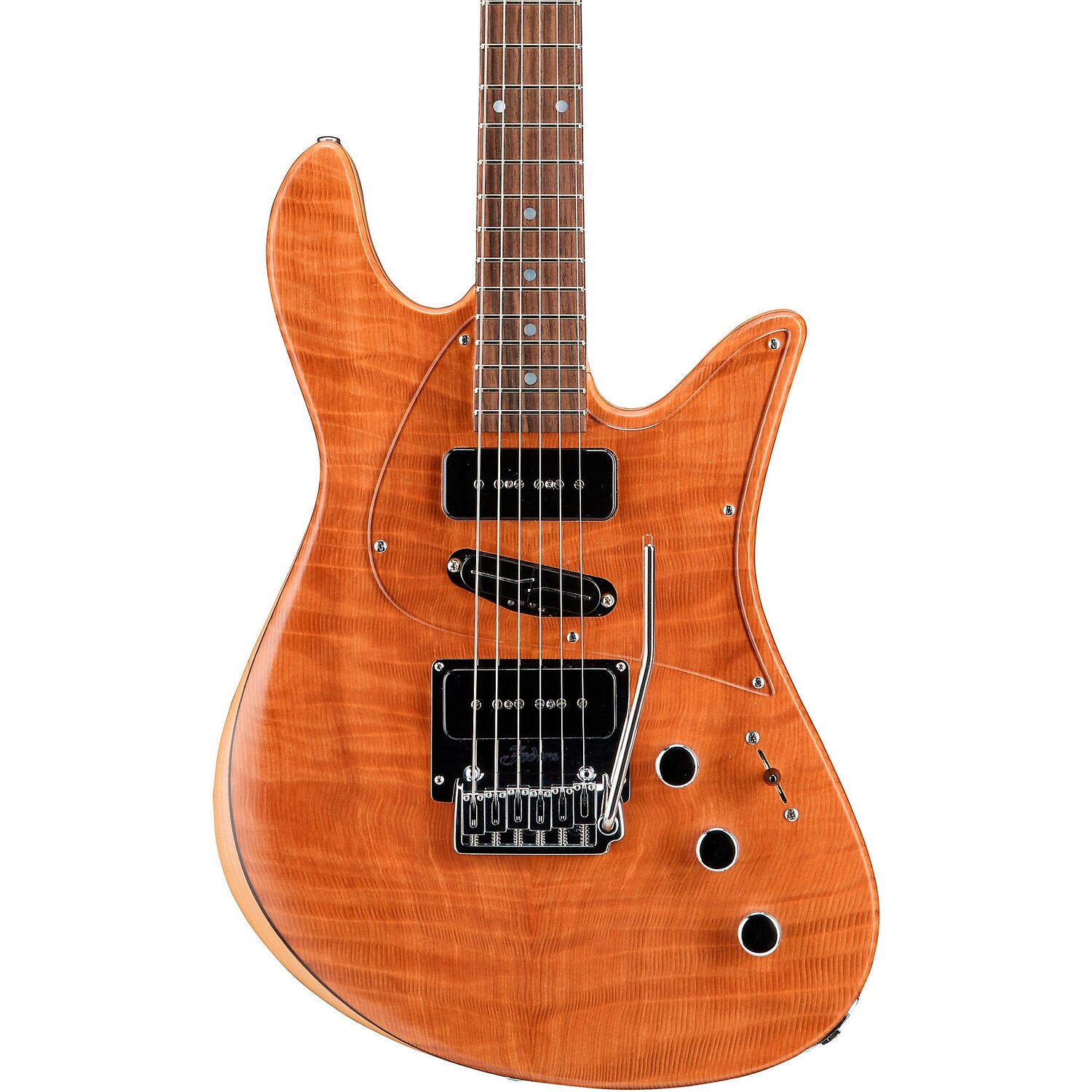 Электрогитара Fodera Emperor HSH с прозрачной атласной отделкой
Электрогитара Fodera Emperor HSH с прозрачной атласной отделкой