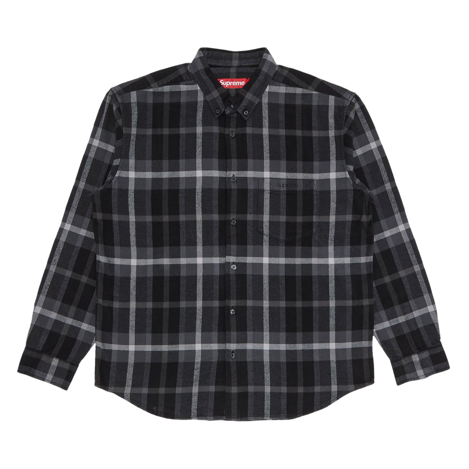 Фланелевая рубашка в клетку Supreme, цвет: черный
Фланелевая рубашка в клетку Supreme, цвет: черный