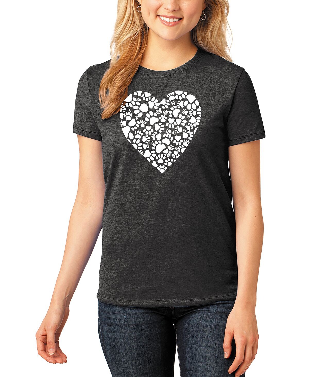Женская футболка premium blend word art paw prints heart t-shirt LA Pop Art, черный
Женская футболка premium blend word art paw prints heart t-shirt LA Pop Art, черный
