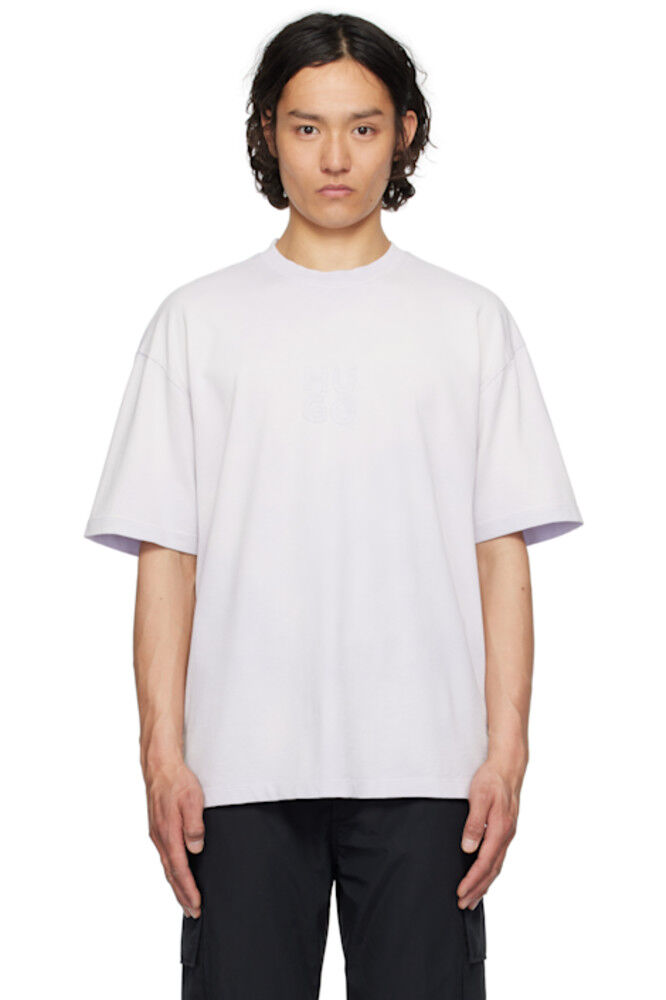 Футболка с аппликацией фиолетового логотипа Hugo
Футболка с аппликацией фиолетового логотипа Hugo