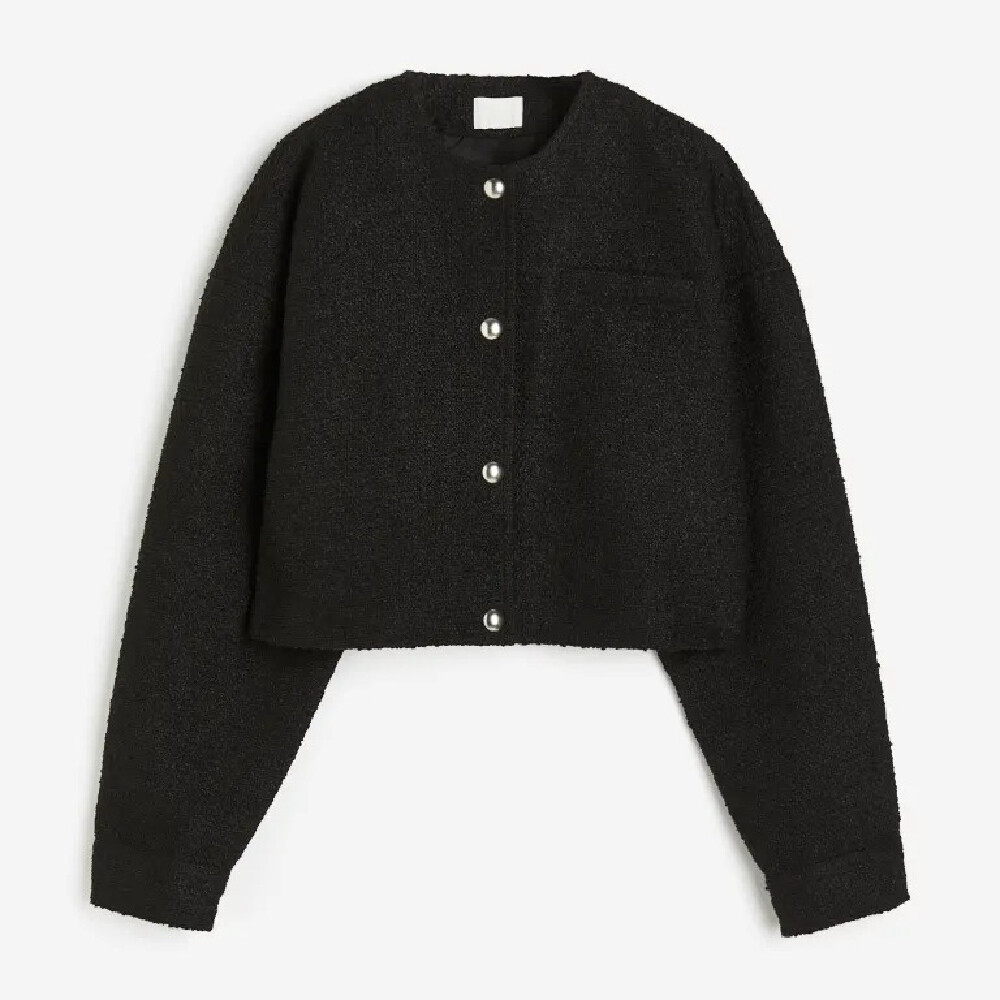 Куртка H&M Oversized Button-front, черный
Куртка H&M Oversized Button-front, черный