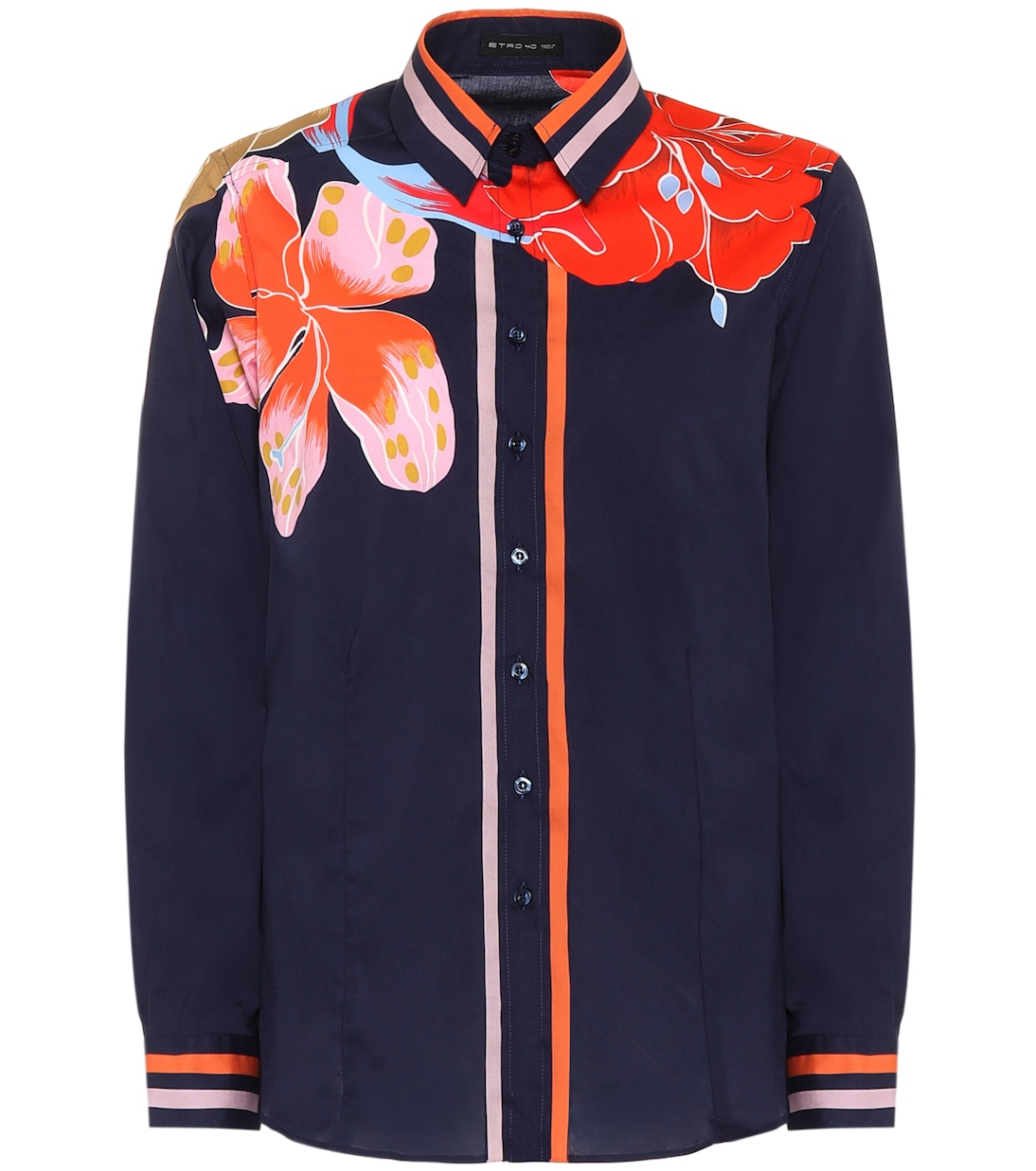 Блузка из эластичного хлопка с цветочным принтом Etro, синий
Блузка из эластичного хлопка с цветочным принтом Etro, синий