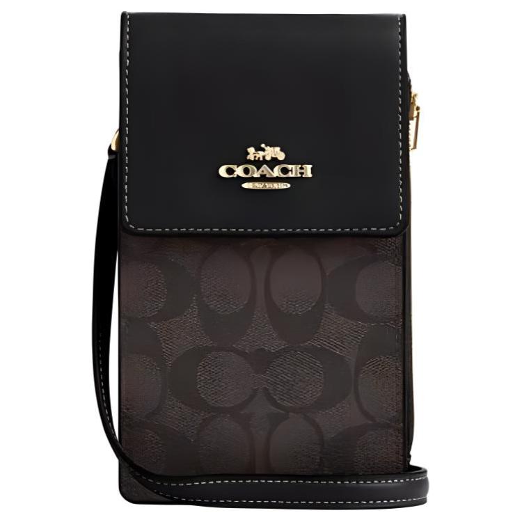 N/S Покрытый холстом с гладкой кожей плечевой чехол для телефона, мини-кроссбоди для женщин золотой и коричневый и черный COACH
N/S Покрытый холстом с гладкой кожей плечевой чехол для телефона, мини-кроссбоди для женщин золотой и коричневый и черный COACH