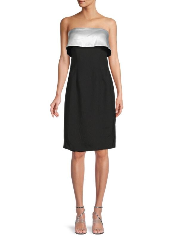 Платье без бретелек с бантом на спине Rene Ruiz Collection Black silver
Платье без бретелек с бантом на спине Rene Ruiz Collection Black silver