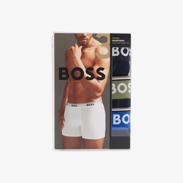 Боксеры Boss из стрейч-ткани с логотипом на поясе, мультиколор 
Боксеры Boss из стрейч-ткани с логотипом на поясе, мультиколор