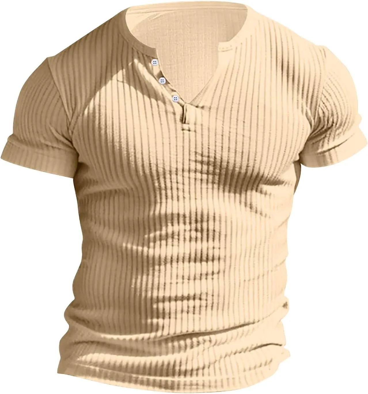 Мужская футболка-хенли с V-образным вырезом, коротким рукавом и пуговицами QUNPIU
Мужская футболка-хенли с V-образным вырезом, коротким рукавом и пуговицами QUNPIU