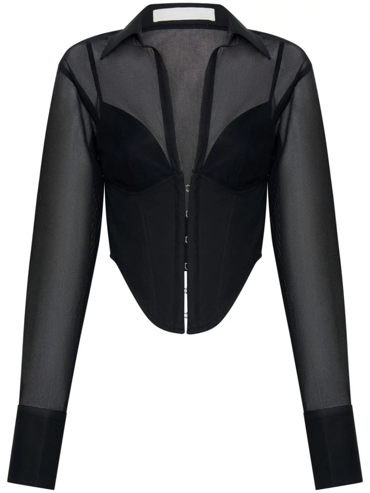 Рубашка-корсет в сетку с прозрачным узором Dion Lee, черный
Рубашка-корсет в сетку с прозрачным узором Dion Lee, черный