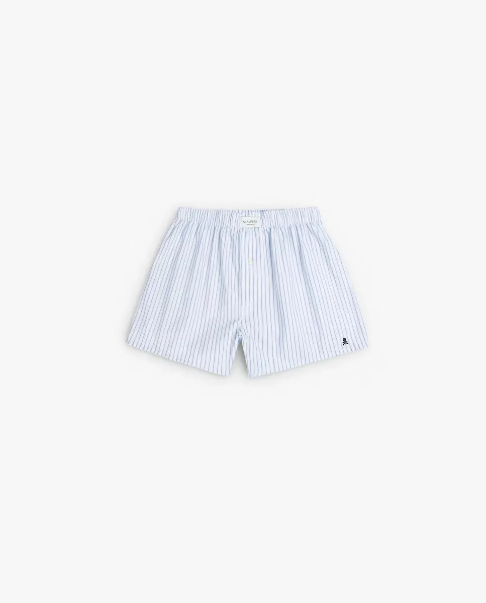 Мужские полосатые хлопковые боксеры Scalpers, белый
Мужские полосатые хлопковые боксеры Scalpers, белый