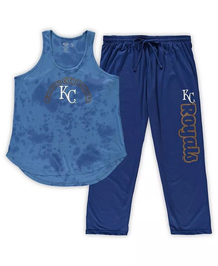 Женский комплект для сна из трикотажной майки и брюк Royal Kansas City Royals размера плюс Concepts Sport, синий
Женский комплект для сна из трикотажной майки и брюк Royal Kansas City Royals размера плюс Concepts Sport, синий