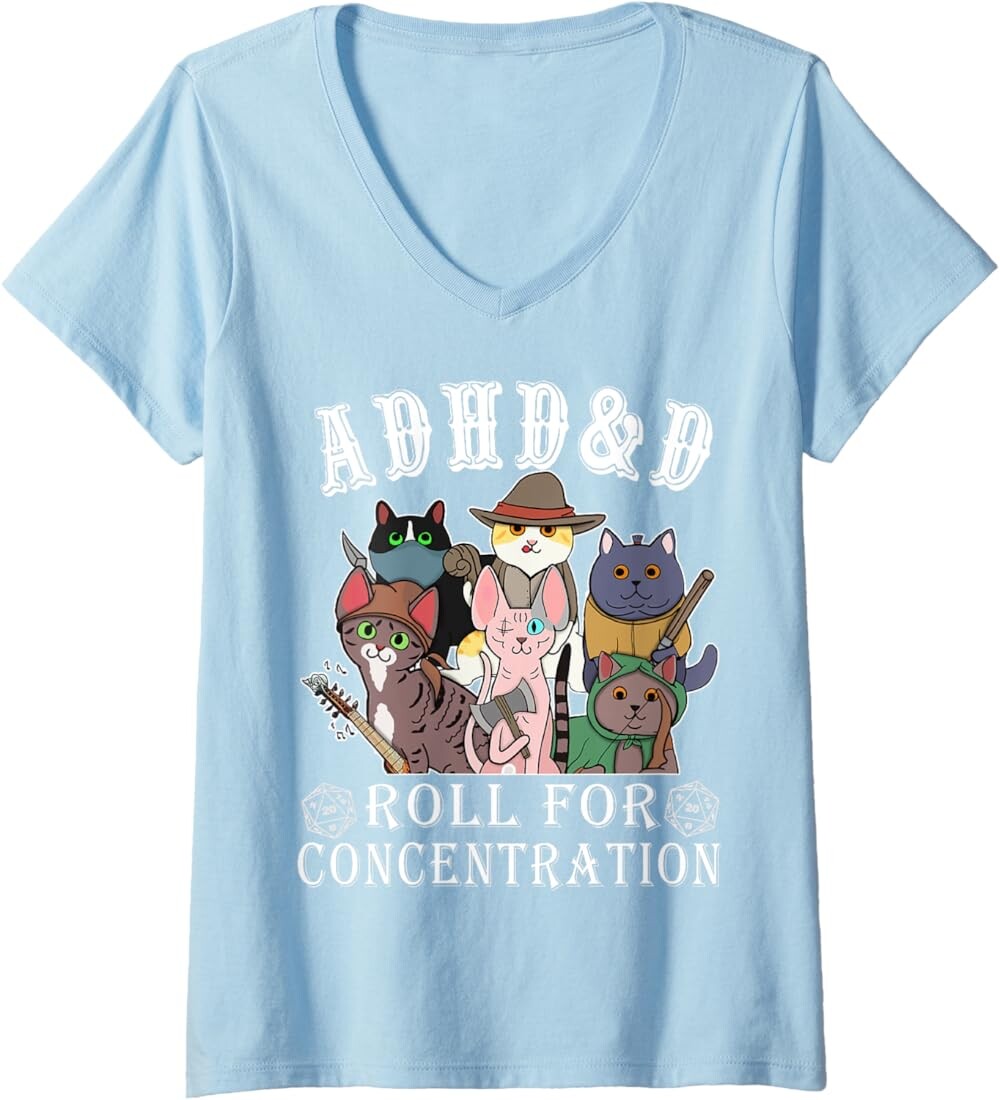Женская футболка Funny Tees Gamer RPG Apparel Cats RPG Gamer Roll For Concentration D20 Dice Nerdy, голубой
Женская футболка Funny Tees Gamer RPG Apparel Cats RPG Gamer Roll For Concentration D20 Dice Nerdy, голубой