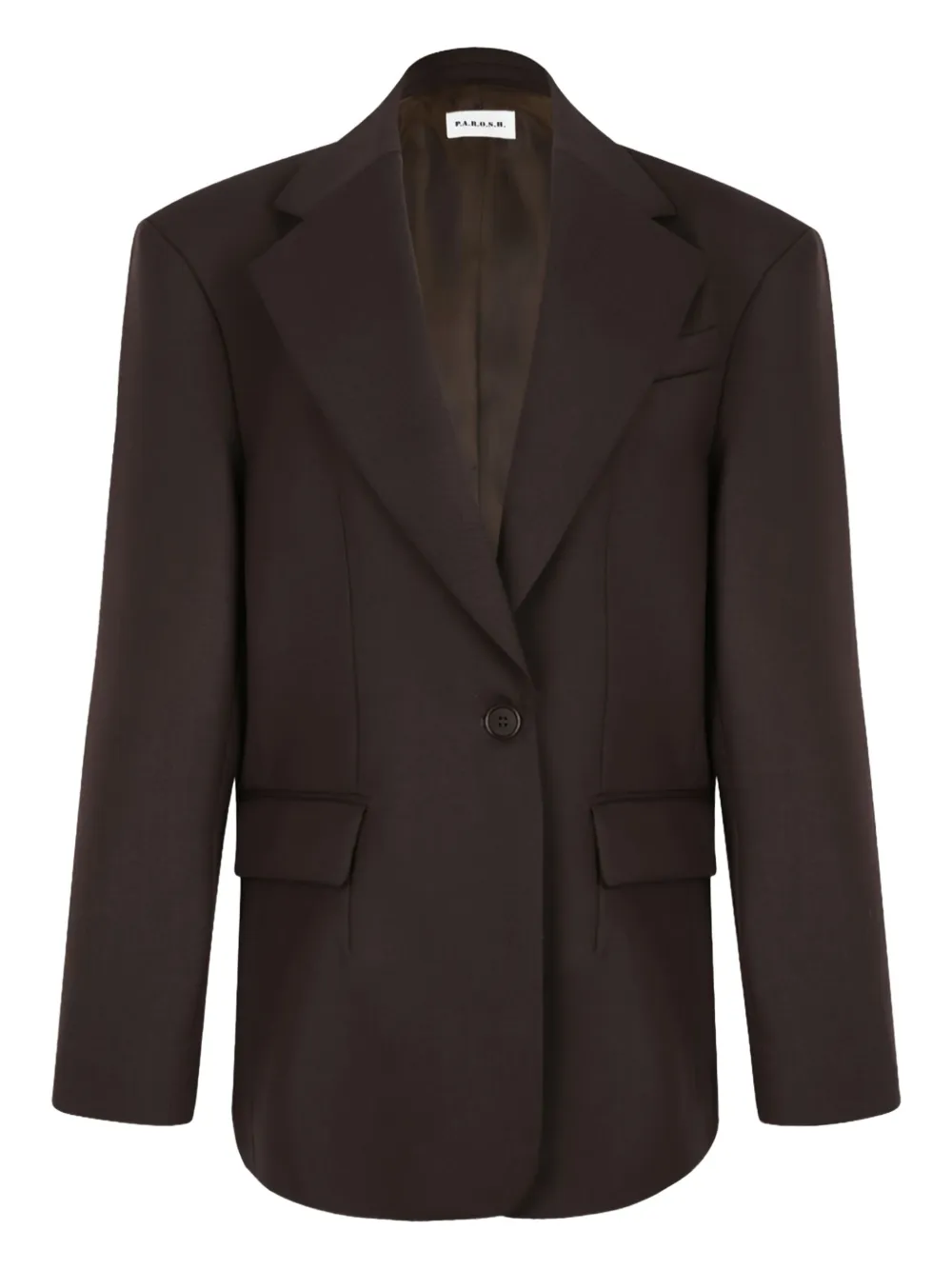 Блейзер с подбитыми плечами P.A.R.O.S.H., коричневый
Блейзер с подбитыми плечами P.A.R.O.S.H., коричневый