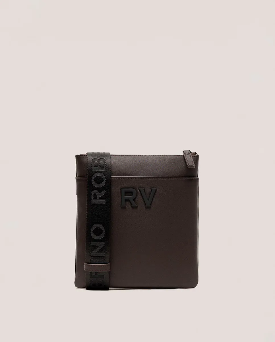 Мужская плоская кожаная сумка через плечо Mim Roberto Verino, коричневый
Мужская плоская кожаная сумка через плечо Mim Roberto Verino, коричневый