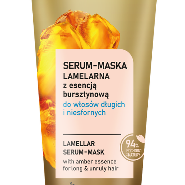 Ламеллярная сыворотка-маска с янтарной эссенцией для длинных и непослушных волос, 100 мл Jantar Lamelarne wygładzenie
Ламеллярная сыворотка-маска с янтарной эссенцией для длинных и непослушных волос, 100 мл Jantar Lamelarne wygładzenie