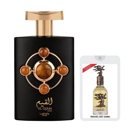 Al Qiam Gold EDP - Eau De Parfum 100 мл с новым дорожным набором Eternal Oud Experience 20 мл унисекс от Lattafa Perfumes
Al Qiam Gold EDP - Eau De Parfum 100 мл с новым дорожным набором Eternal Oud Experience 20 мл унисекс от Lattafa Perfumes