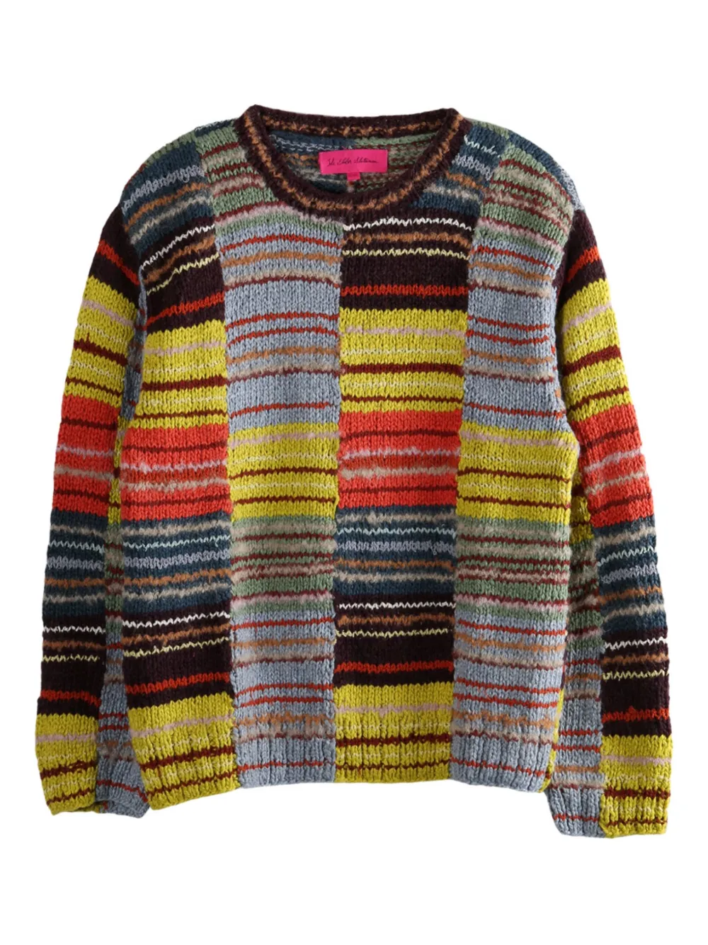 Полосатый свитер в стиле колор-блок The Elder Statesman, синий
Полосатый свитер в стиле колор-блок The Elder Statesman, синий