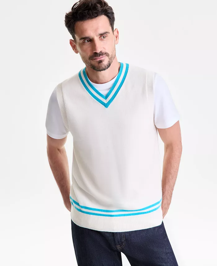 Мужской жилет-свитер с V-образным вырезом, 100% кашемир, стандартного кроя Club Room, коричневый/бежевый
Мужской жилет-свитер с V-образным вырезом, 100% кашемир, стандартного кроя Club Room, коричневый/бежевый