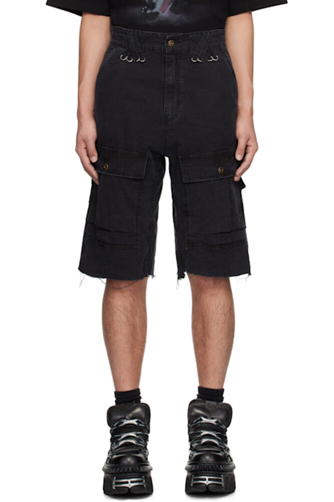 Черные военные винтажные шорты We11done
Черные военные винтажные шорты We11done