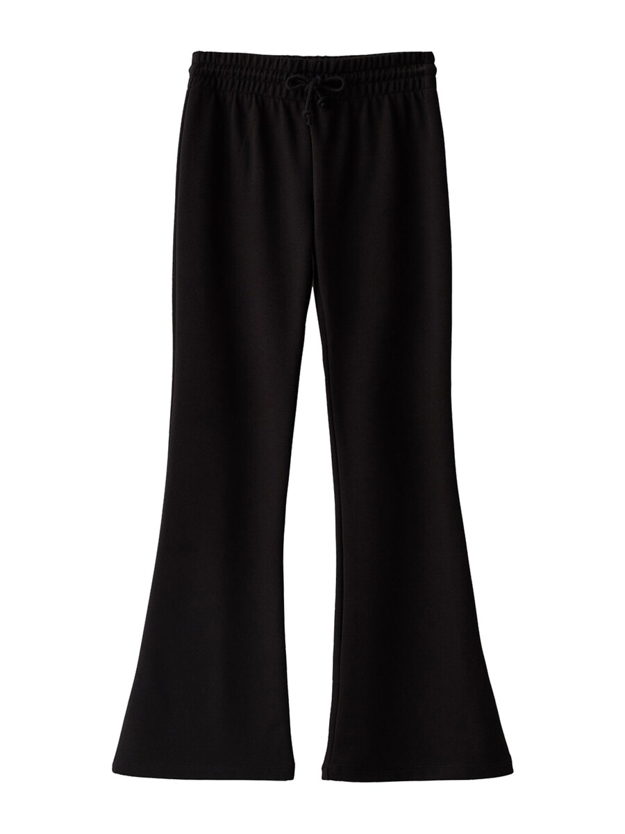 Расклешенные брюки Bershka, черный 
Расклешенные брюки Bershka, черный