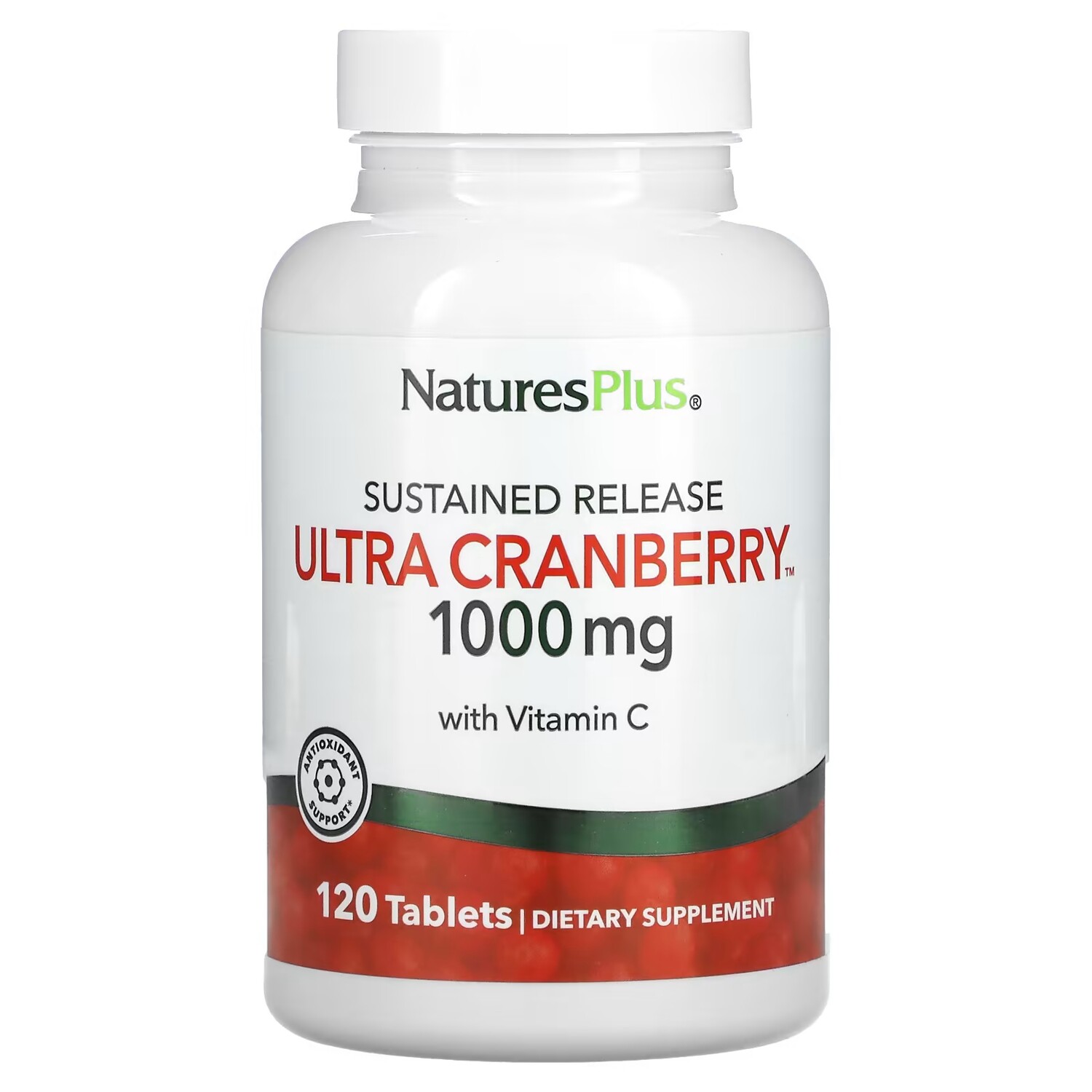 Добавка NaturesPlus Ultra Cranberry с пролонгированным высвобождением, 120 таблеток
Добавка NaturesPlus Ultra Cranberry с пролонгированным высвобождением, 120 таблеток