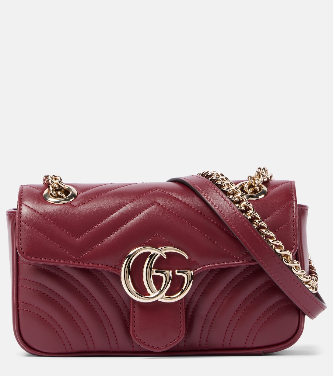 Миниатюрная кожаная сумка GG Marmont через плечо Gucci, Rosso Ancora
Миниатюрная кожаная сумка GG Marmont через плечо Gucci, Rosso Ancora