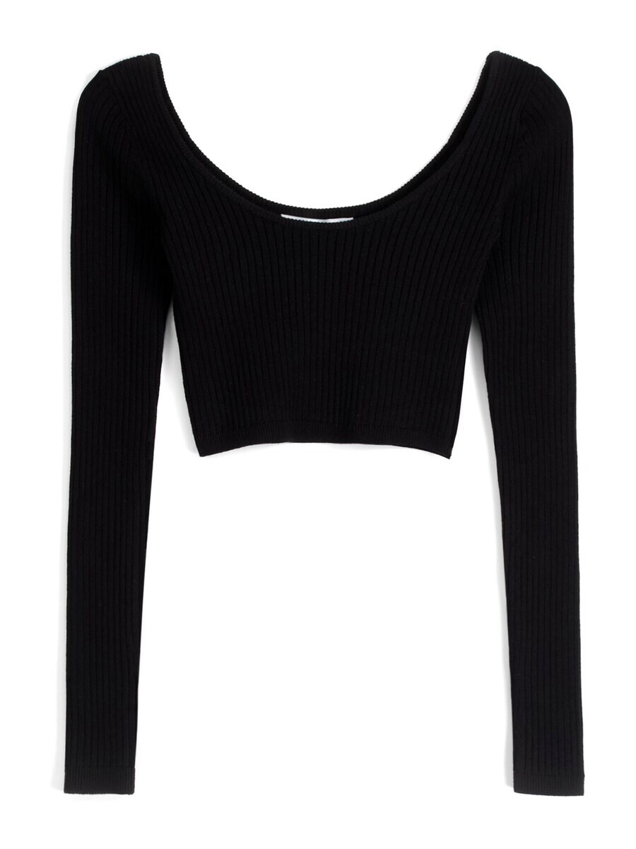 Свитер Bershka, черный
Свитер Bershka, черный