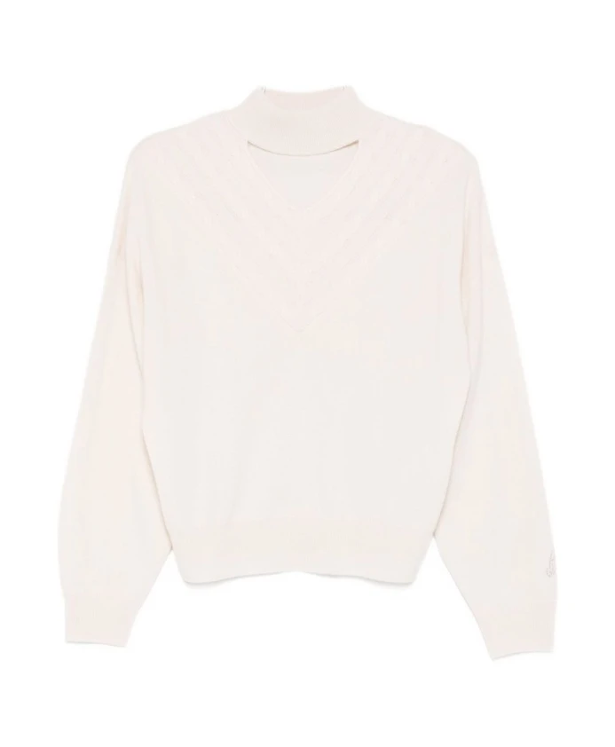 Бежевый пуловер с вырезами Blugirl, бежевый
Бежевый пуловер с вырезами Blugirl, бежевый