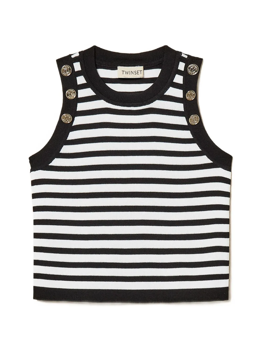 Топ в полоску Twinset Kids, черный
Топ в полоску Twinset Kids, черный