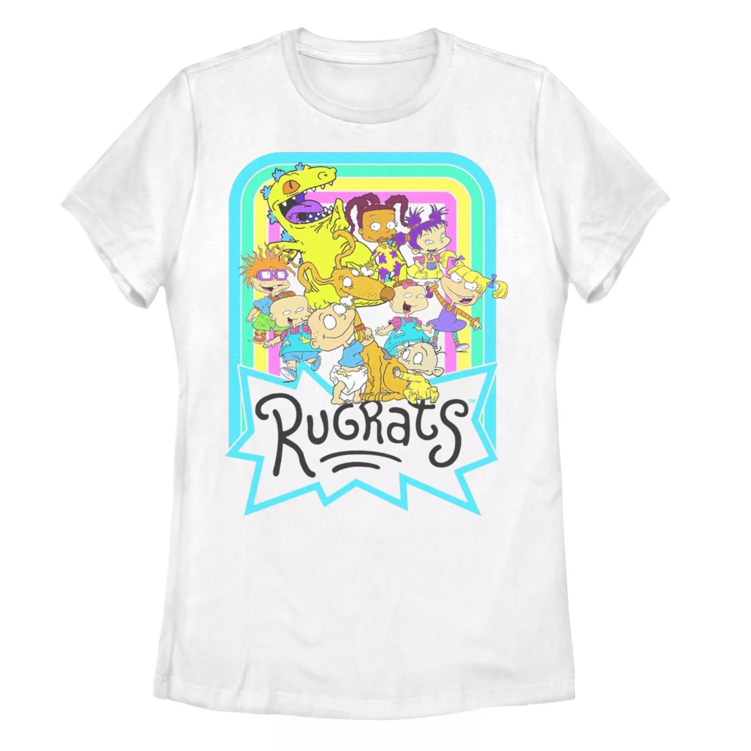 Детская футболка с рисунком Nickelodeon Rugrats Neon Rainbow Reptar & Friends Licensed Character
Детская футболка с рисунком Nickelodeon Rugrats Neon Rainbow Reptar & Friends Licensed Character