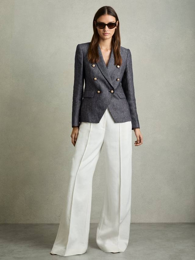 Двубортный блейзер petite baker из льна и хлопка Reiss, темно-синий
Двубортный блейзер petite baker из льна и хлопка Reiss, темно-синий