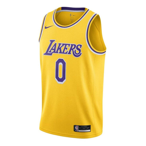 Майка Nike x NBA LA Lakers Jerseys 'Russell Westbrook 0', желтый
Майка Nike x NBA LA Lakers Jerseys 'Russell Westbrook 0', желтый