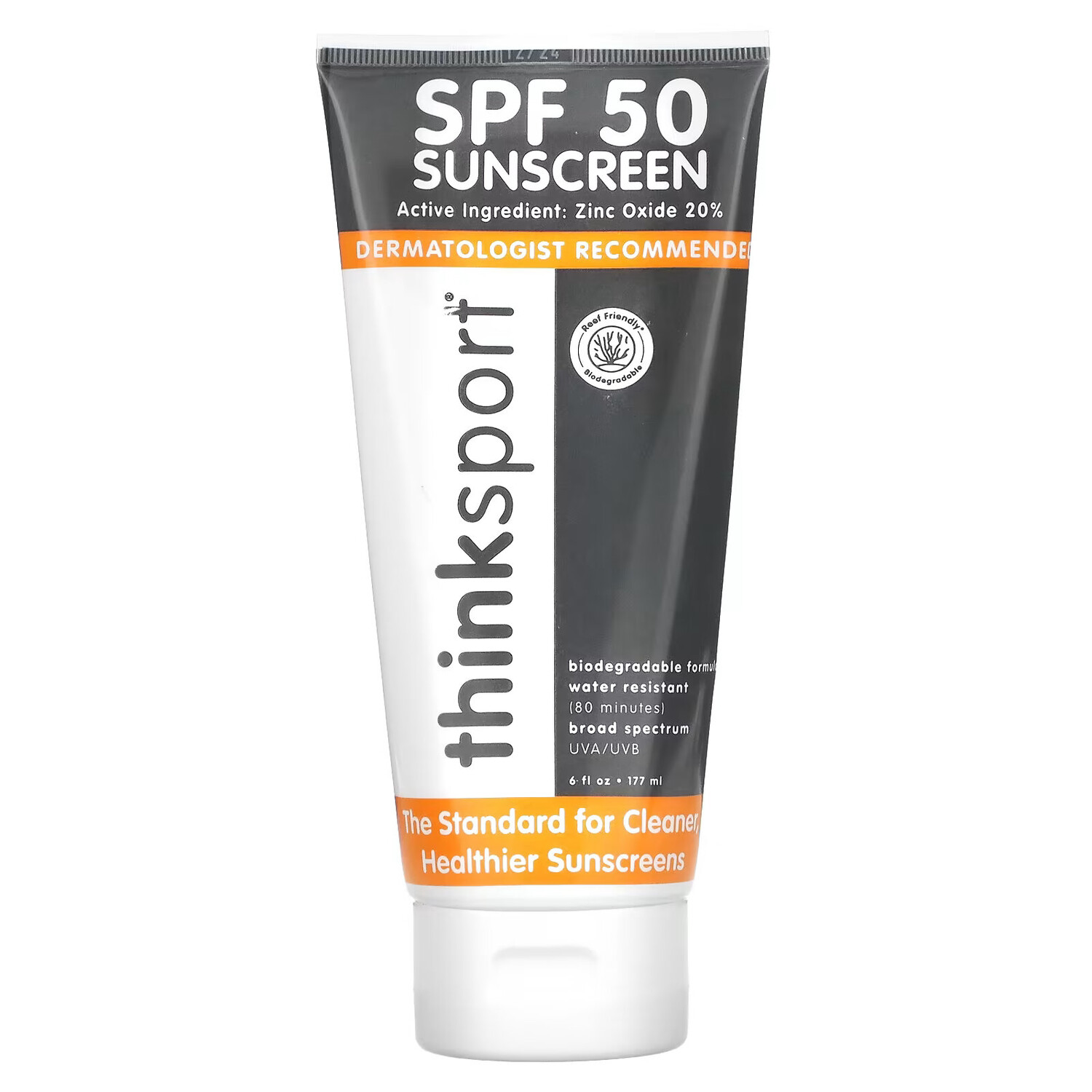 Think, Thinksport, солнцезащитное средство, SPF 50+, 177 мл (6 жидк. унций)
Think, Thinksport, солнцезащитное средство, SPF 50+, 177 мл (6 жидк. унций)
