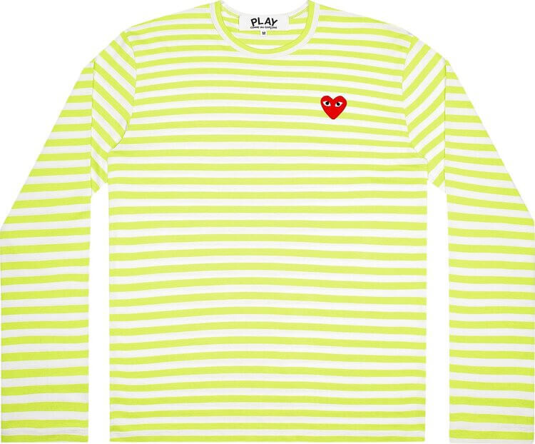 Кофта Comme des Garçons PLAY Pastelle Striped Long-Sleeve 'Green', зеленый 
Кофта Comme des Garçons PLAY Pastelle Striped Long-Sleeve 'Green', зеленый