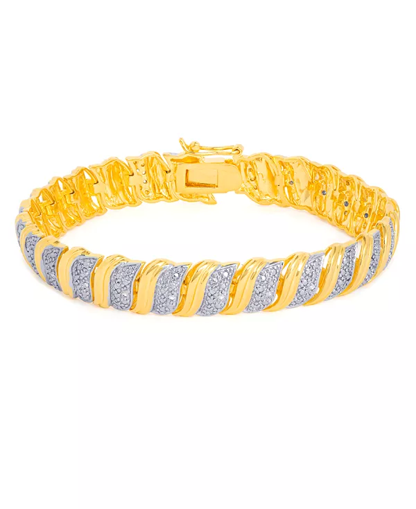 Браслет из звеньев с бриллиантовым акцентом, позолоченный Macy'S, gold
Браслет из звеньев с бриллиантовым акцентом, позолоченный Macy'S, gold