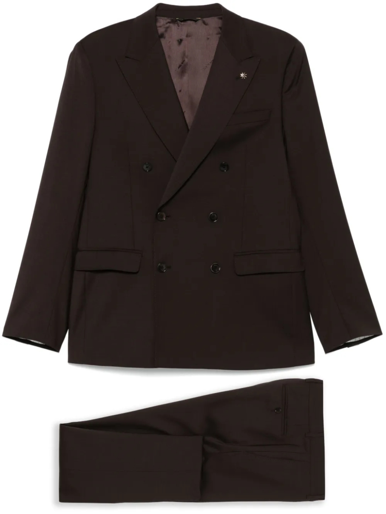 Двубортный костюм Manuel Ritz, коричневый
Двубортный костюм Manuel Ritz, коричневый