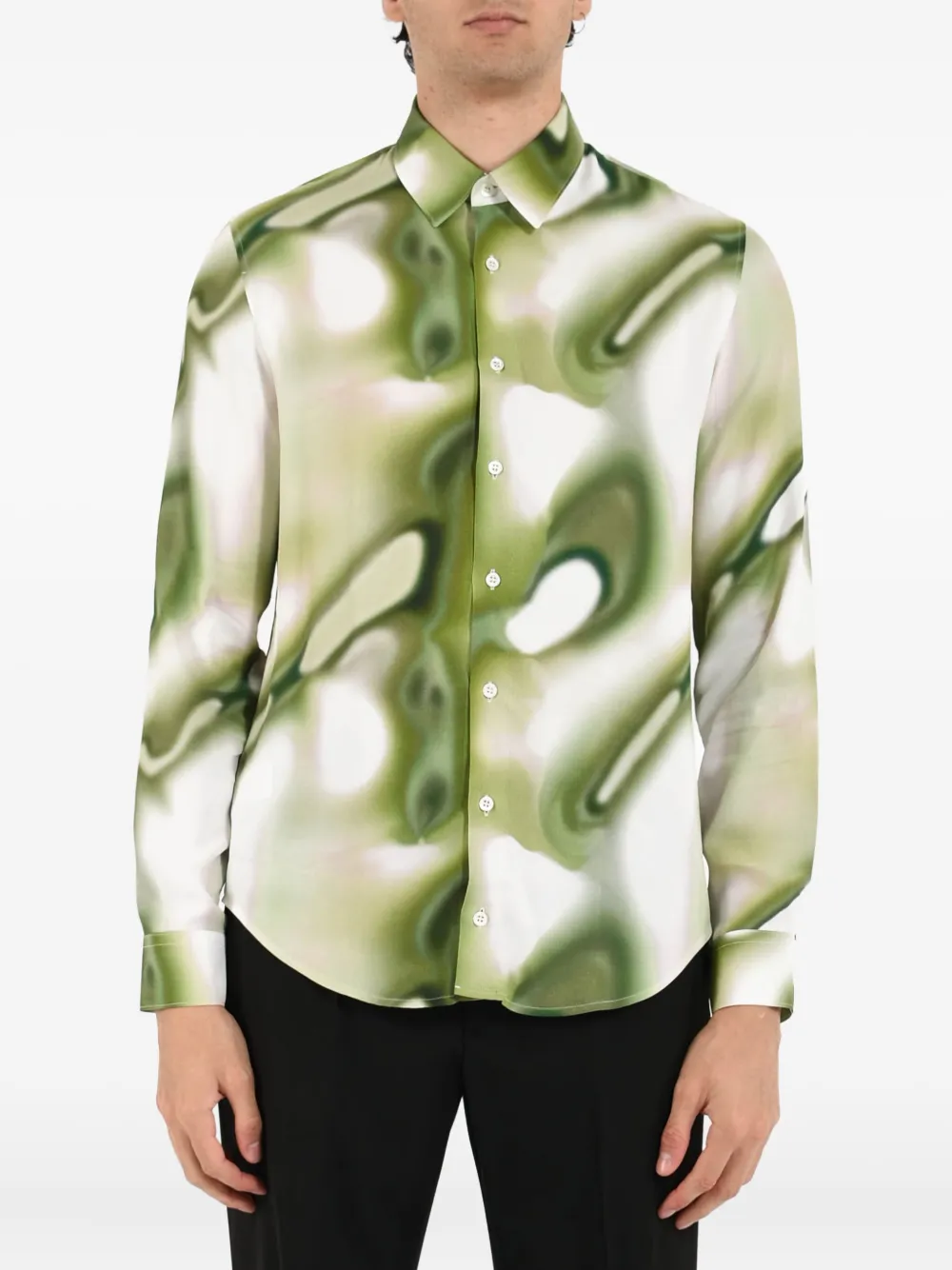 Рубашка с абстрактным принтом Patrizia Pepe, зеленый
Рубашка с абстрактным принтом Patrizia Pepe, зеленый