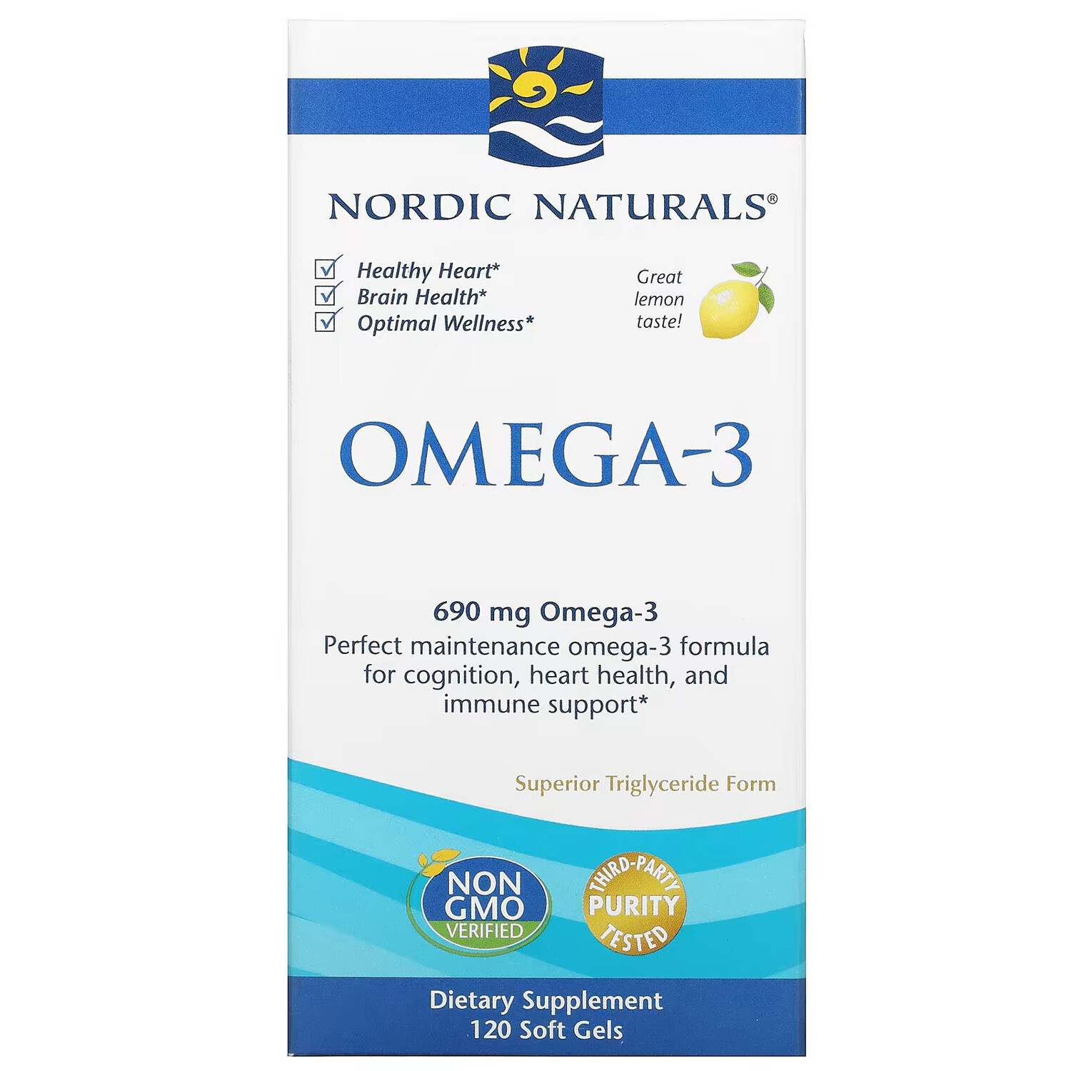 Nordic Naturals, омега-3, со вкусом лимона, 345 мг, 120 капсул
Nordic Naturals, омега-3, со вкусом лимона, 345 мг, 120 капсул