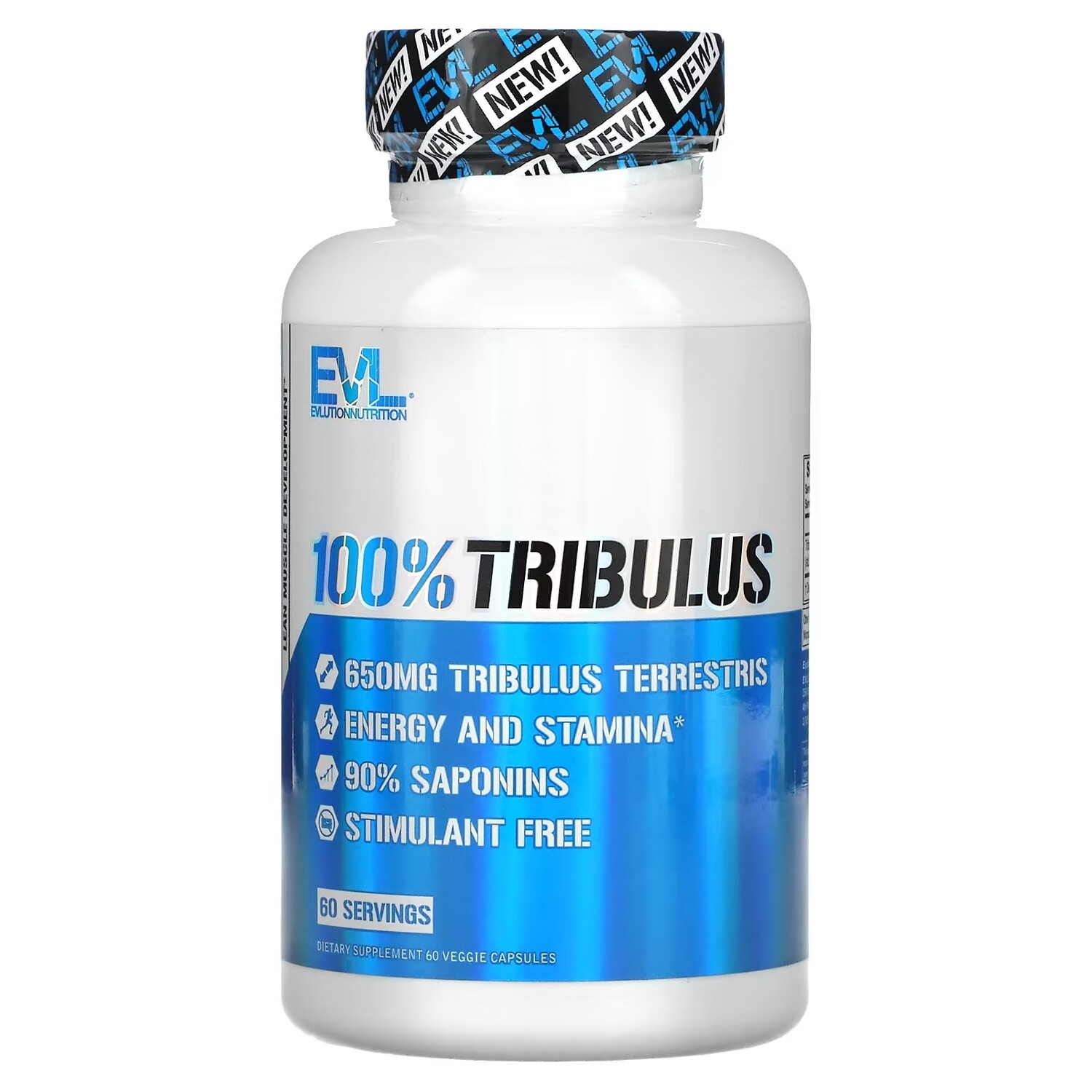 EVLution Nutrition 100% Tribulus, 60 растительных капсул
EVLution Nutrition 100% Tribulus, 60 растительных капсул